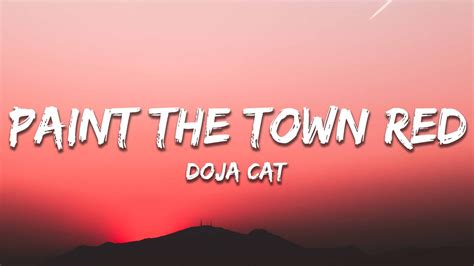 doja cat paint the town red lyrics|paint the town red terjemahan.